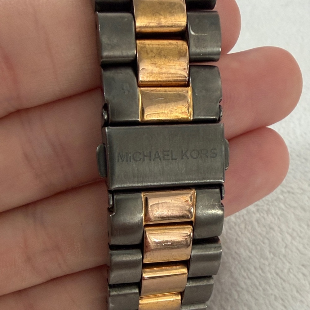 Michael Kors Black and Gold Watch with Chronograph - Picture 5 of 7